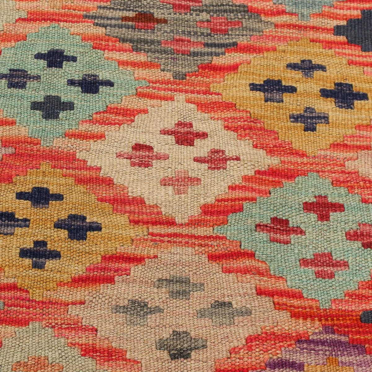 Kelim Carpet - Splash - 197 x 148 cm - flerfarvet