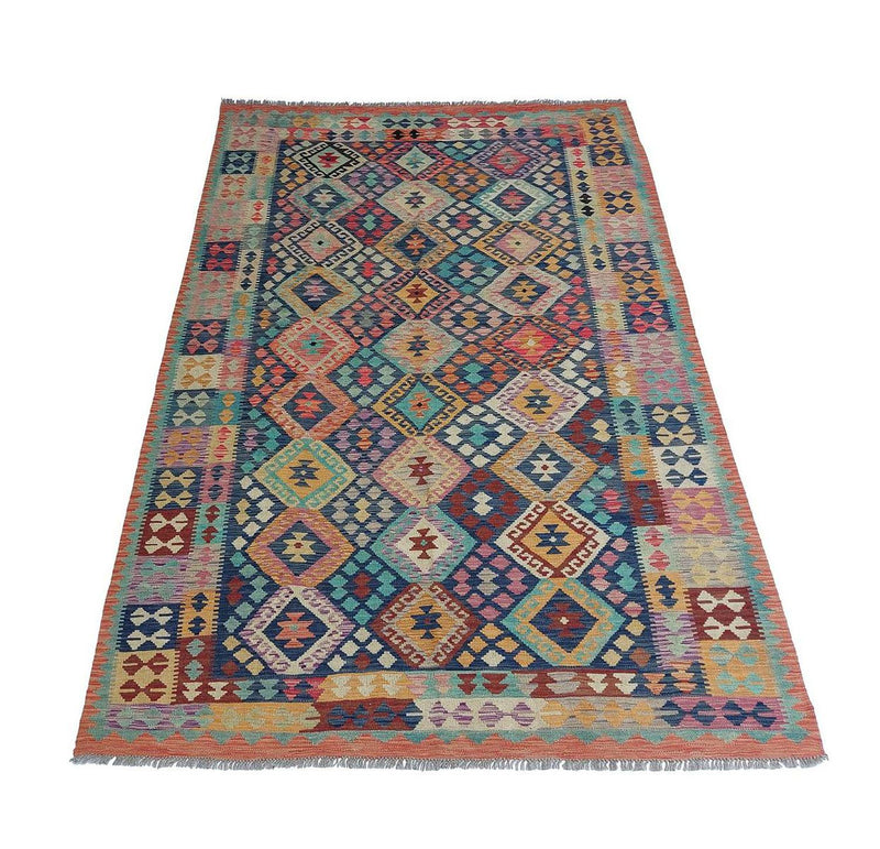 Kelim Carpet - Splash - 295 x 203 cm - flerfarvet
