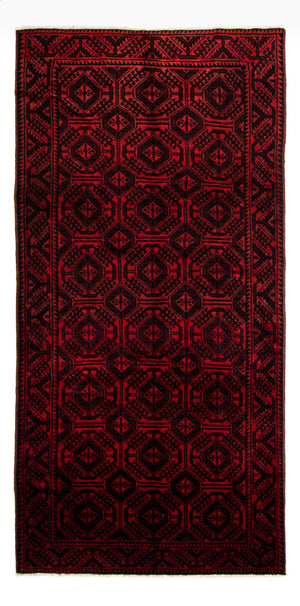 Persisk tæppe - Nomadisk - 335 x 167 cm - rød