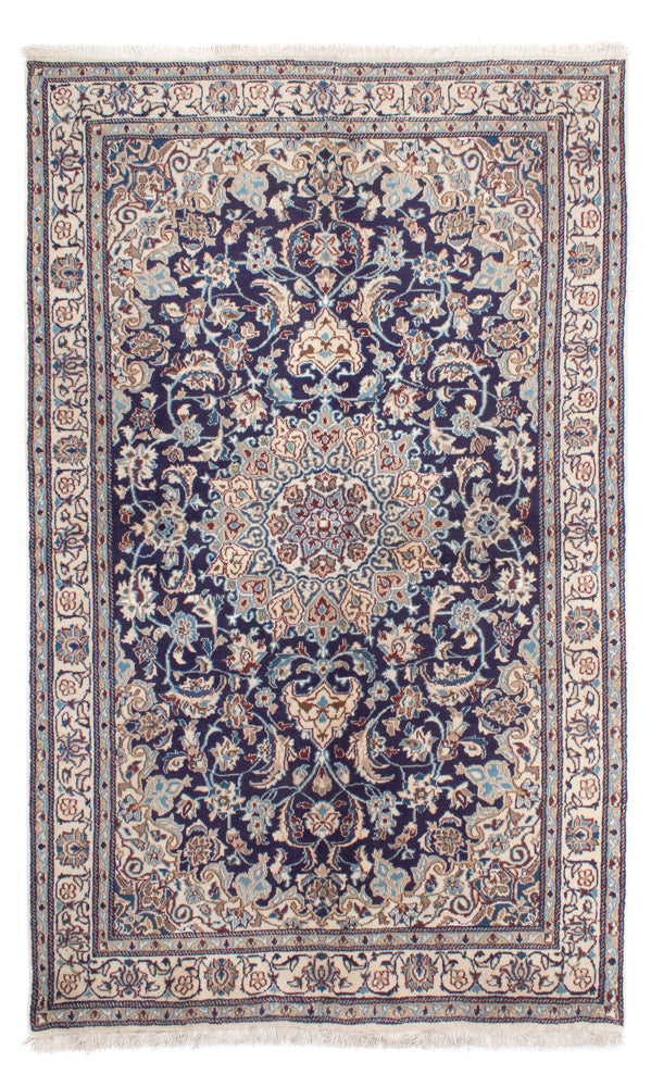 Persisk tæppe - Nain - 248 x 159 cm - mørkeblå