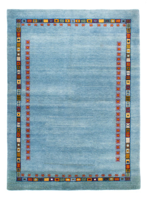 Gabbeh Tæppe - Loribaft Persisk - 174 x 126 cm - lyseblå