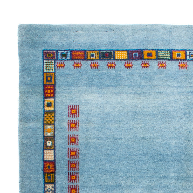 Gabbeh Tæppe - Loribaft Persisk - 174 x 126 cm - lyseblå