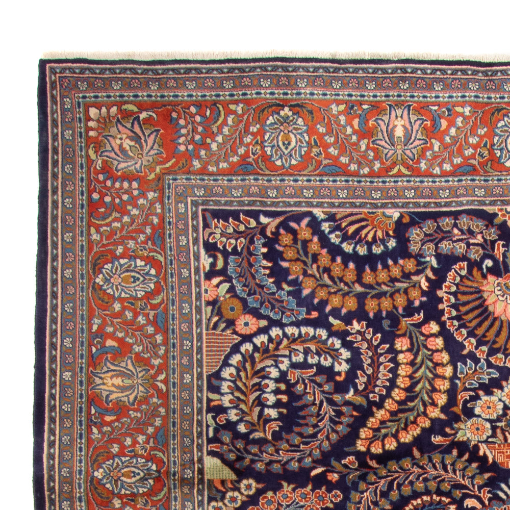 Persisk tæppe - Classic - 345 x 243 cm - mørkeblå