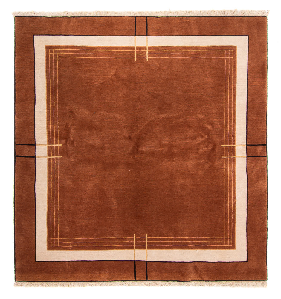 Nepal Tæppe firkantet  - 250 x 250 cm - brun
