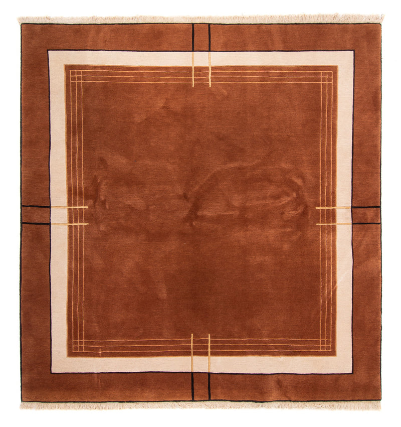 Nepal Tæppe firkantet  - 250 x 250 cm - brun