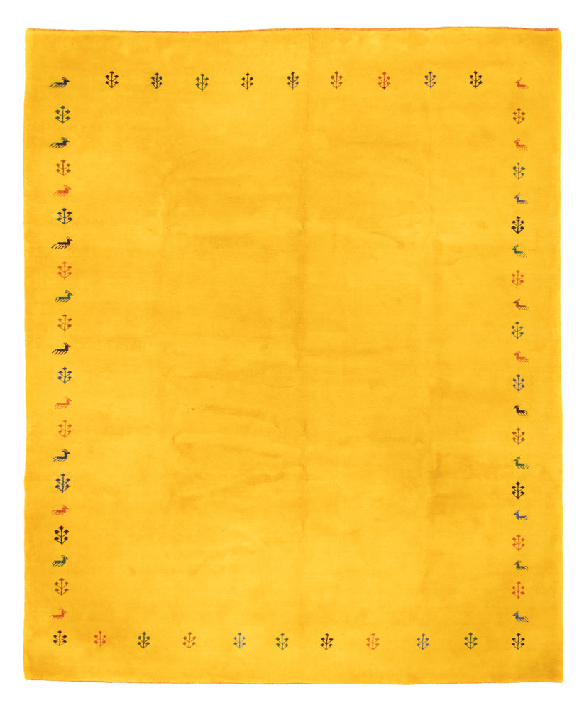 Gabbeh-tæppe - Indus - 386 x 304 cm - gul