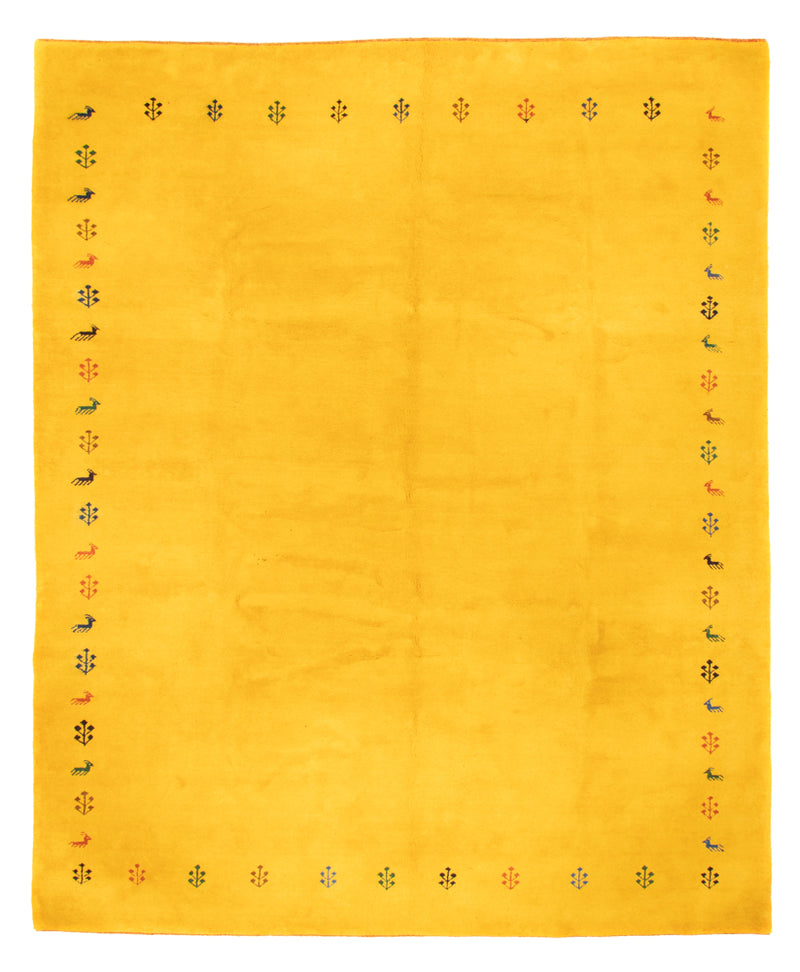 Gabbeh-tæppe - Indus - 386 x 304 cm - gul