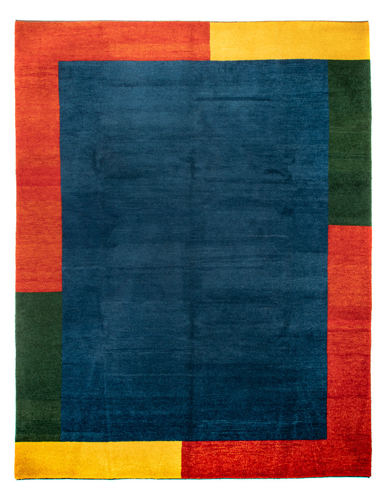 Gabbeh-tæppe - Indus - 387 x 297 cm - blå