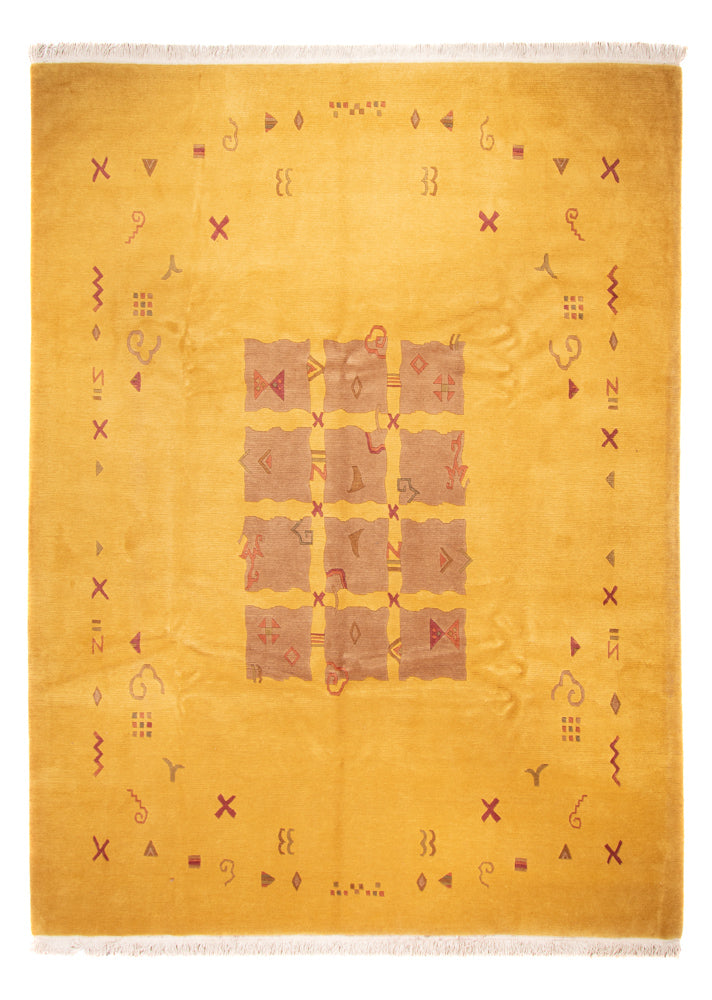 Nepal Tæppe - 357 x 256 cm - guld
