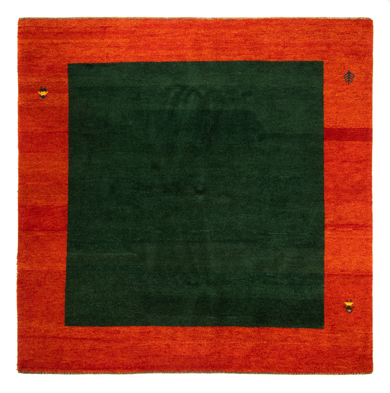 Gabbeh-tæppe - Indus firkantet  - 250 x 247 cm - grøn