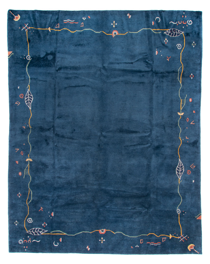 Nepal Tæppe - Royal - 382 x 299 cm - blå