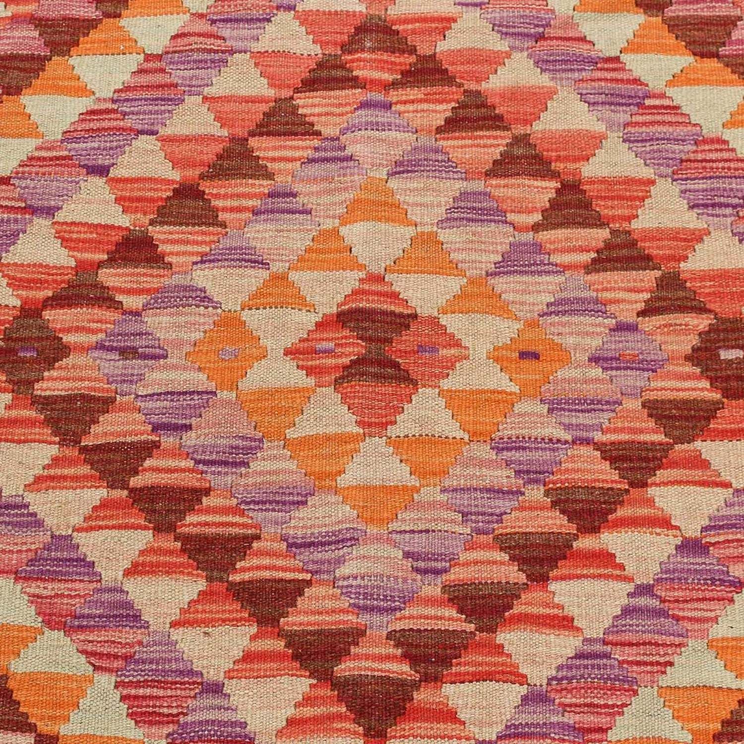 Løber Kelim Carpet - Splash - 192 x 110 cm - flerfarvet