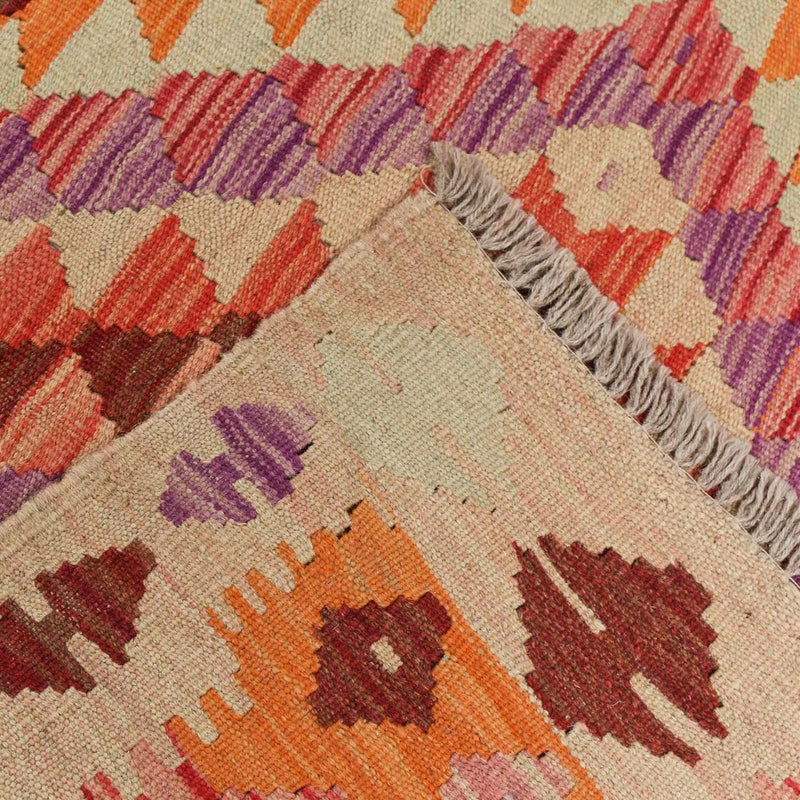 Løber Kelim Carpet - Splash - 192 x 110 cm - flerfarvet