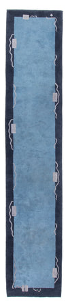 Nepal Tæppe 73x337cm - Uldtæppe - Løber / Blå / 73 x 337 cm Løber