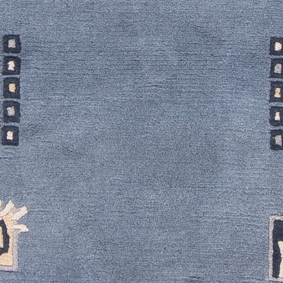 Løber Nepal Tæppe - 330 x 69 cm - blå