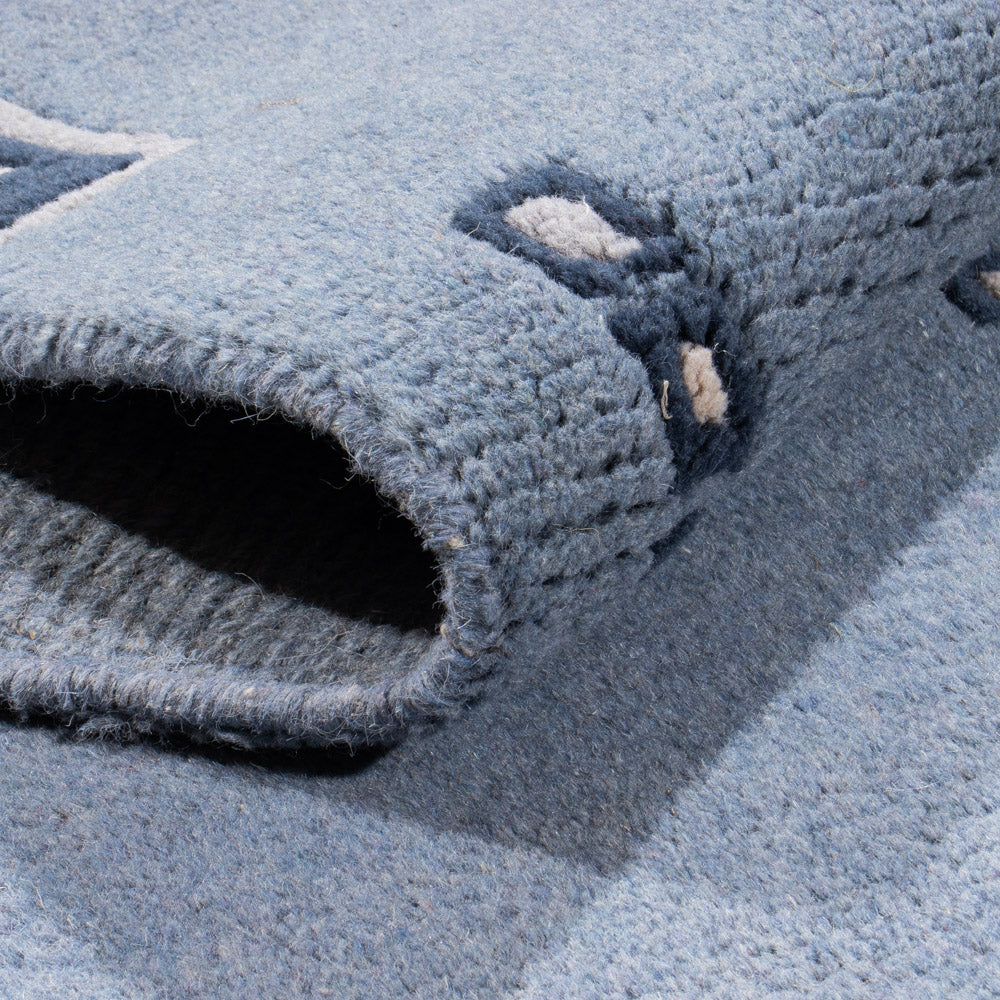 Løber Nepal Tæppe - 330 x 69 cm - blå