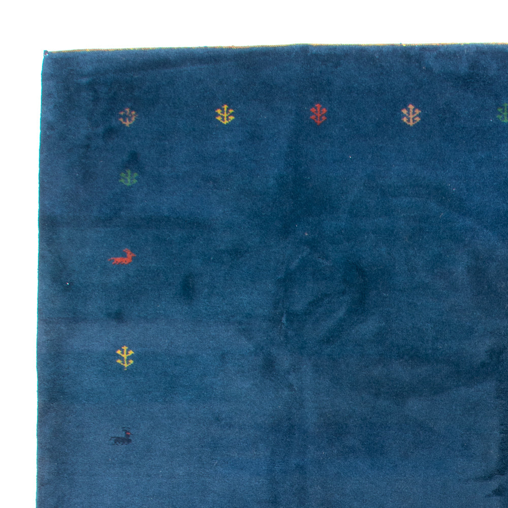 Gabbeh-tæppe - Indus - 395 x 309 cm - blå