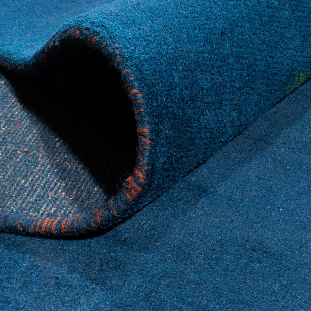 Gabbeh-tæppe - Indus - 395 x 309 cm - blå