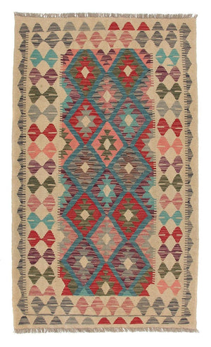 Løber Kelim Carpet - Splash - 198 x 110 cm - flerfarvet