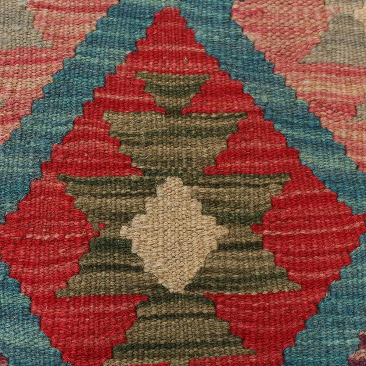 Løber Kelim Carpet - Splash - 198 x 110 cm - flerfarvet