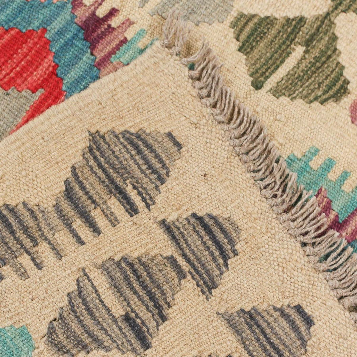 Løber Kelim Carpet - Splash - 198 x 110 cm - flerfarvet