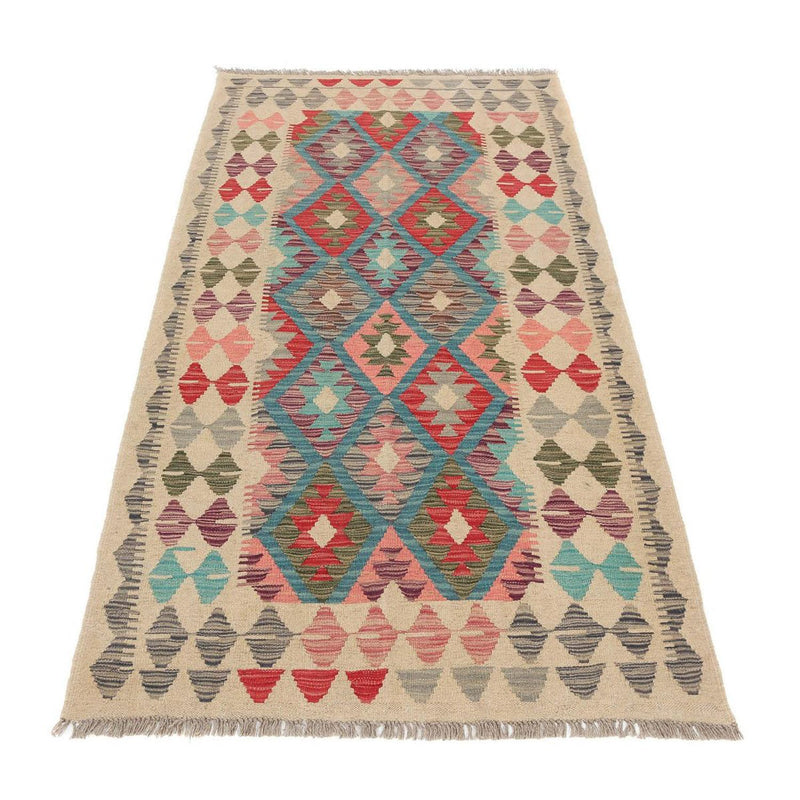 Løber Kelim Carpet - Splash - 198 x 110 cm - flerfarvet