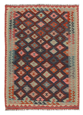 Kelim Carpet - Splash - 185 x 126 cm - flerfarvet