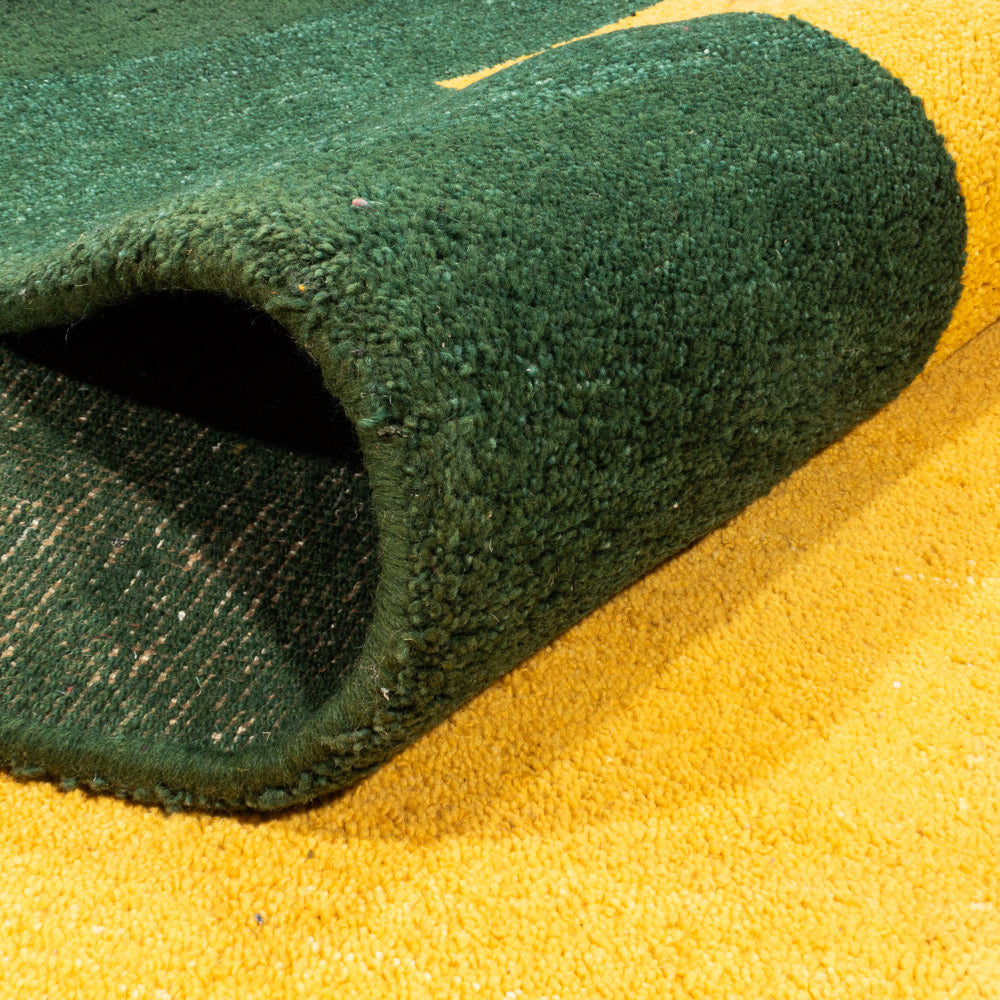 Gabbeh-tæppe - Indus - 346 x 253 cm - gul