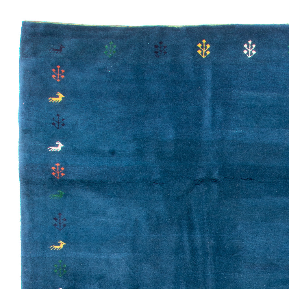 Gabbeh-tæppe - Indus - 395 x 313 cm - blå