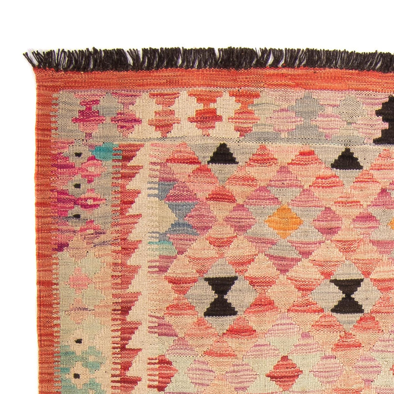 Kelim Carpet - Splash - 177 x 120 cm - lysrød
