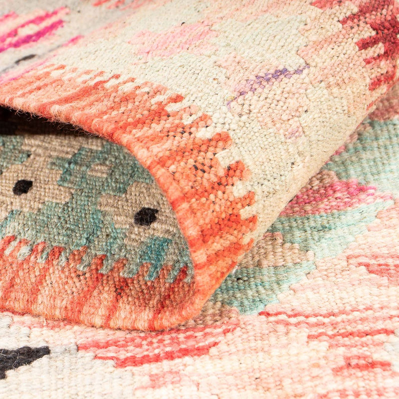Kelim Carpet - Splash - 177 x 120 cm - lysrød