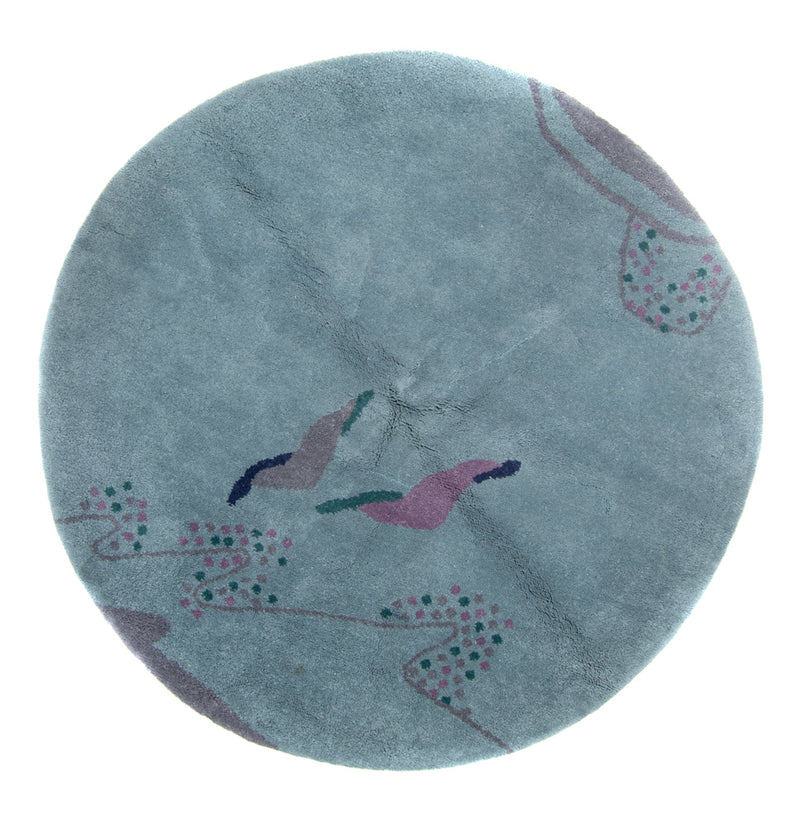 Gabbeh-tæppe - Indus rundt  - 200 x 200 cm - blå