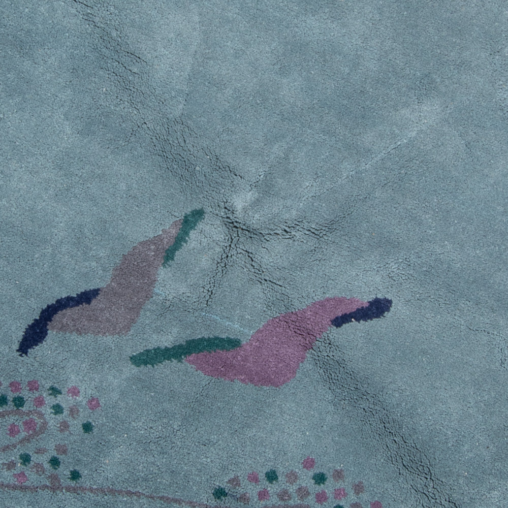 Gabbeh-tæppe - Indus rundt  - 200 x 200 cm - blå