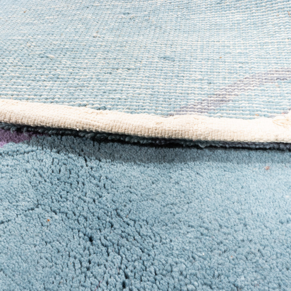 Gabbeh-tæppe - Indus rundt  - 200 x 200 cm - blå