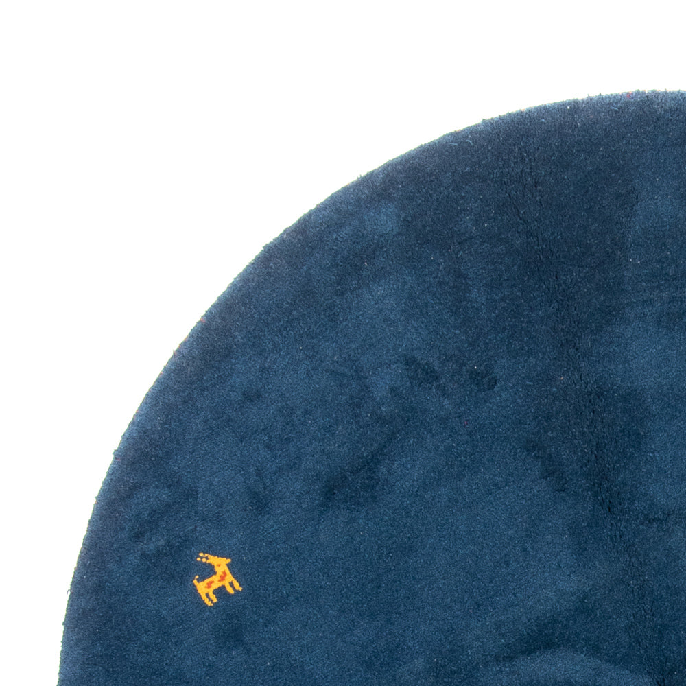 Gabbeh-tæppe - Indus rundt  - 190 x 190 cm - blå