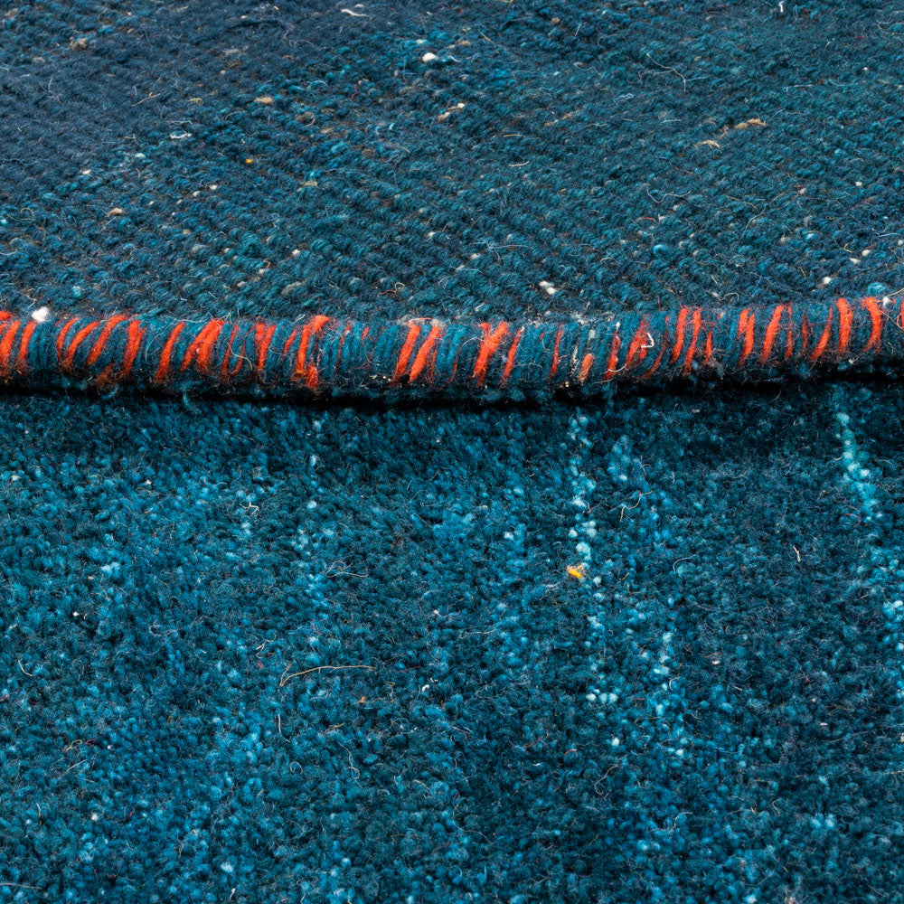 Gabbeh-tæppe - Indus rundt  - 200 x 200 cm - blå