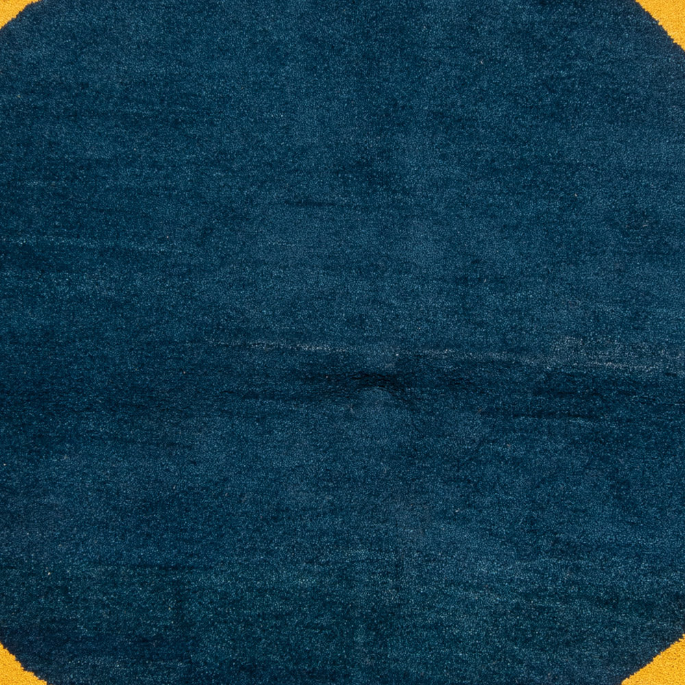Gabbeh-tæppe - Indus rundt  - 195 x 195 cm - blå