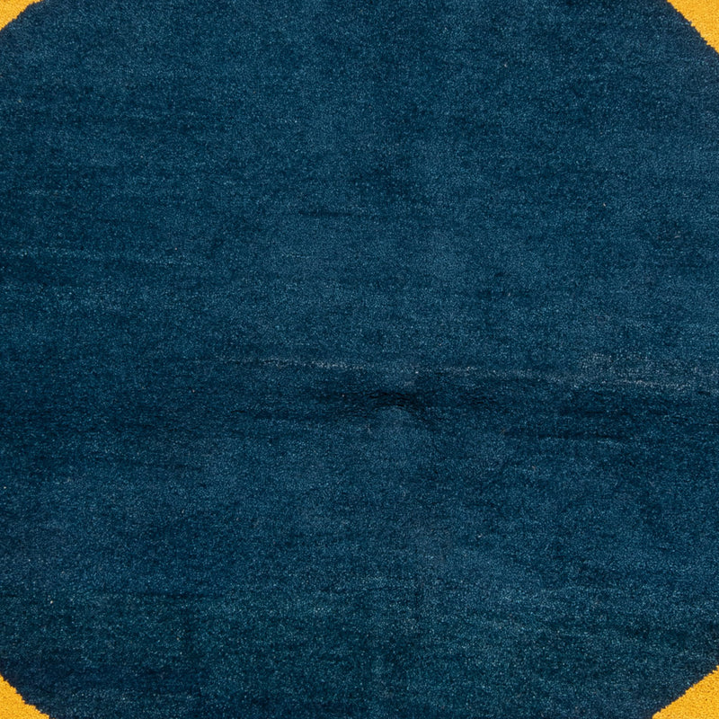 Gabbeh-tæppe - Indus rundt  - 195 x 195 cm - blå