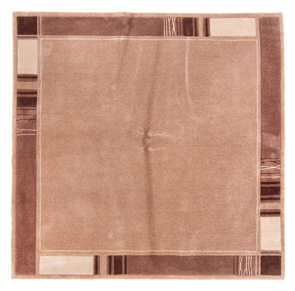 Tæppe rundt  - 200 x 200 cm - brun