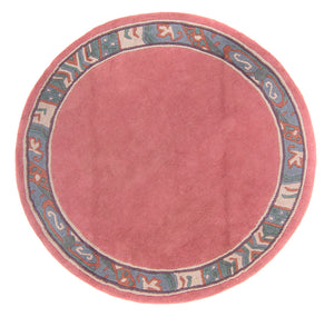 Nepal Tæppe rundt  - 197 x 197 cm - fuchsia