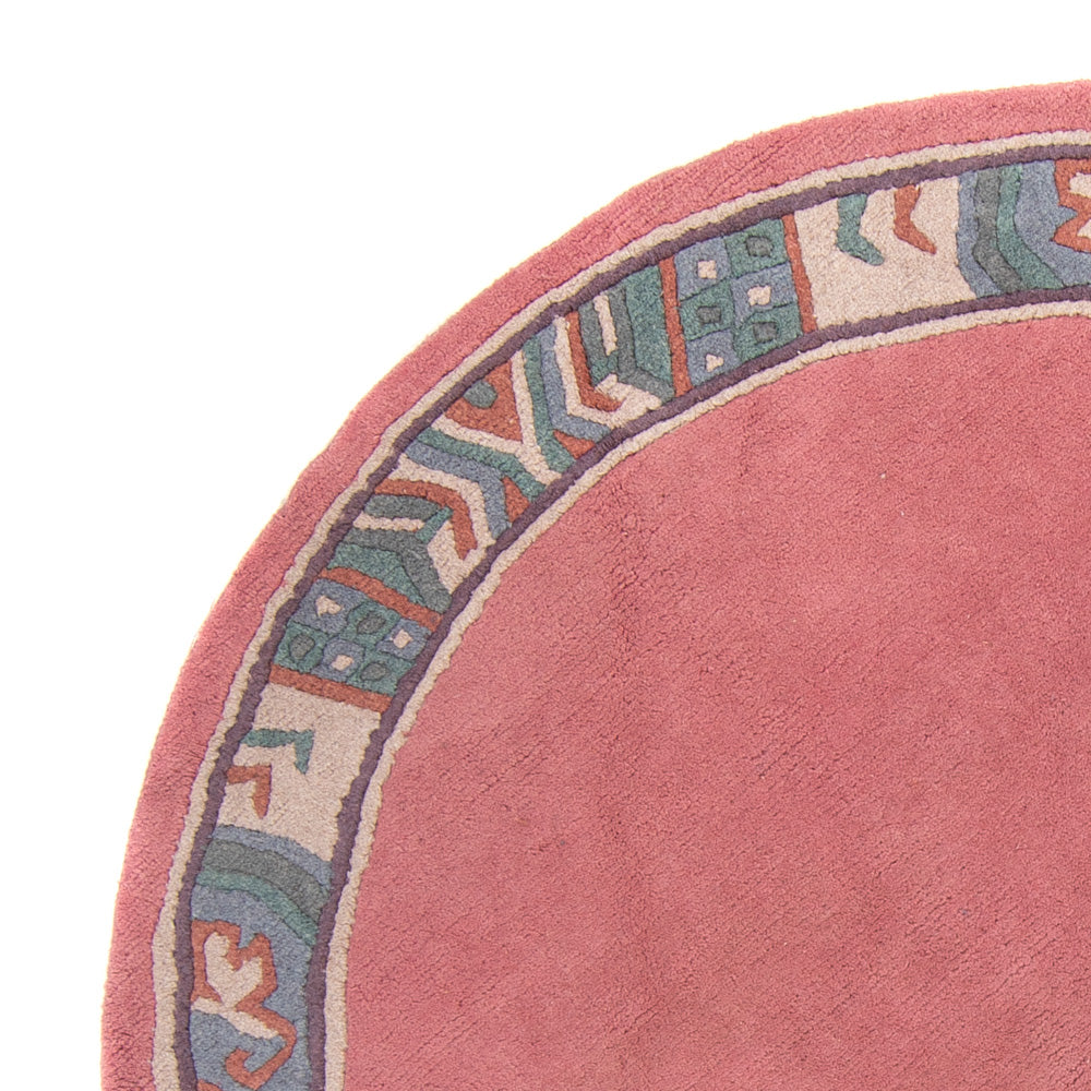 Nepal Tæppe rundt  - 197 x 197 cm - fuchsia