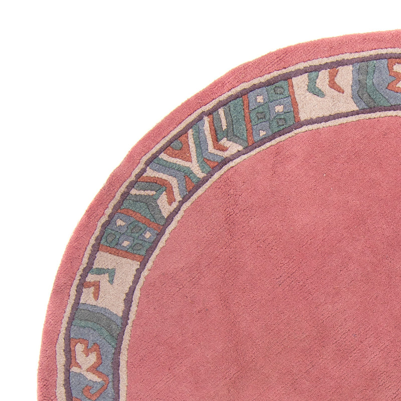 Nepal Tæppe rundt  - 197 x 197 cm - fuchsia