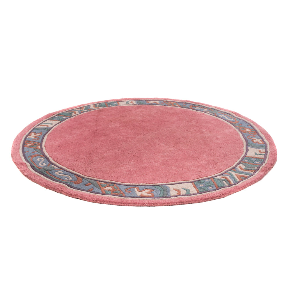 Nepal Tæppe rundt  - 197 x 197 cm - fuchsia