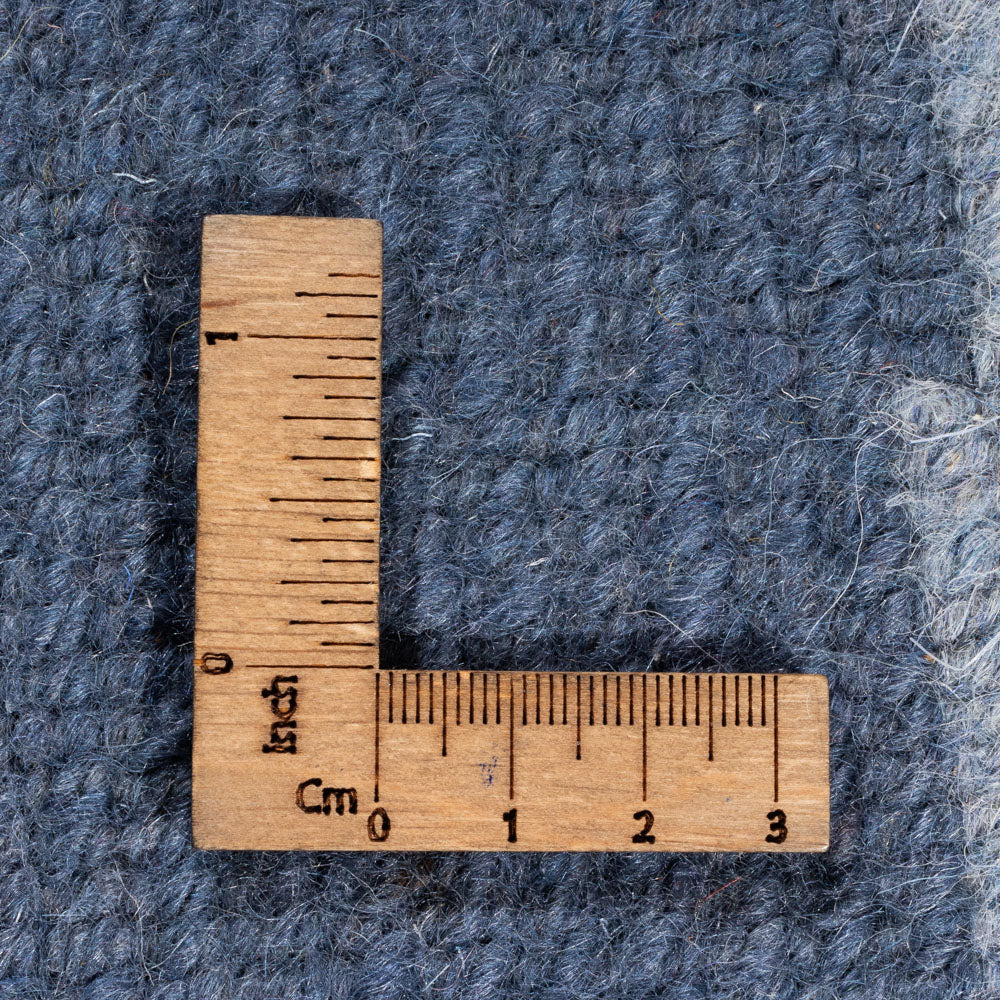 Nepal Tæppe rundt  - 197 x 197 cm - blå