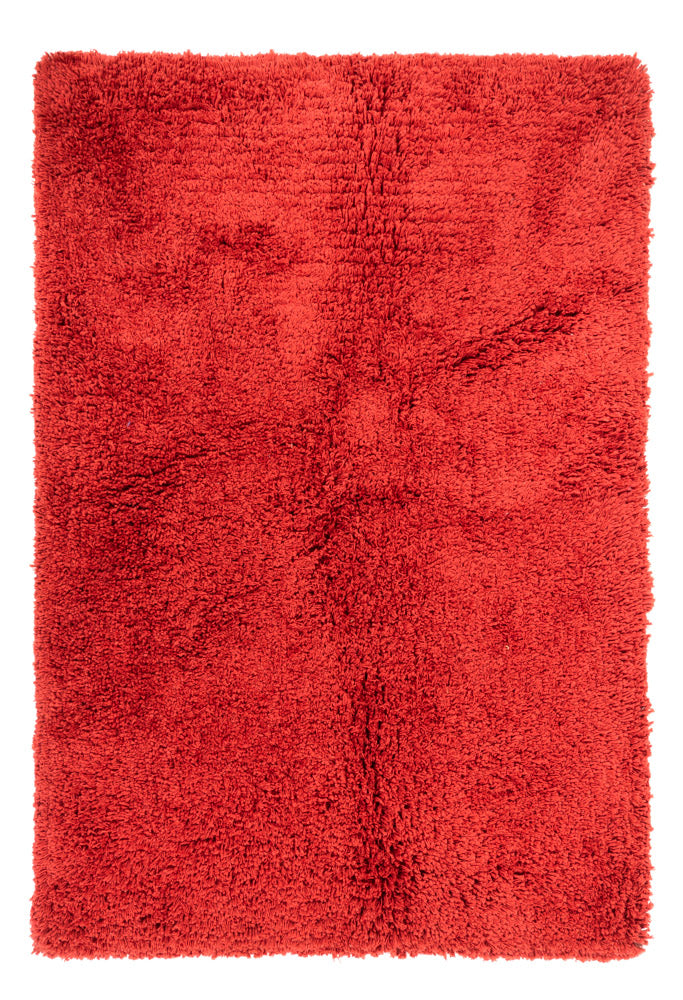 Tæppe med høj pæl - 200 x 140 cm - rød
