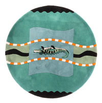 Børnetæppe til børn rundt  - 200 x 200 cm - blå