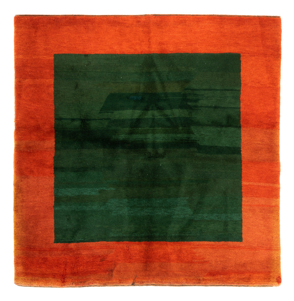 Gabbeh-tæppe - Indus firkantet  - 205 x 196 cm - grøn