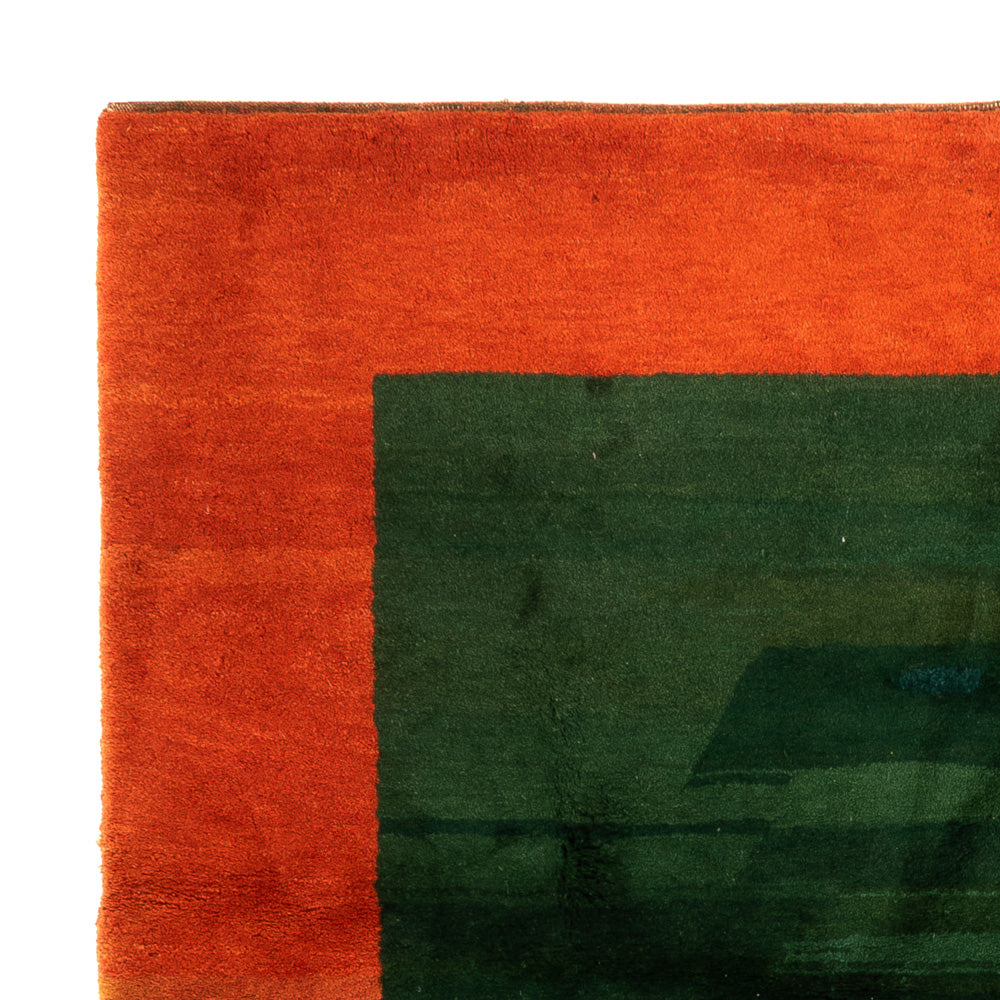 Gabbeh-tæppe - Indus firkantet  - 205 x 196 cm - grøn