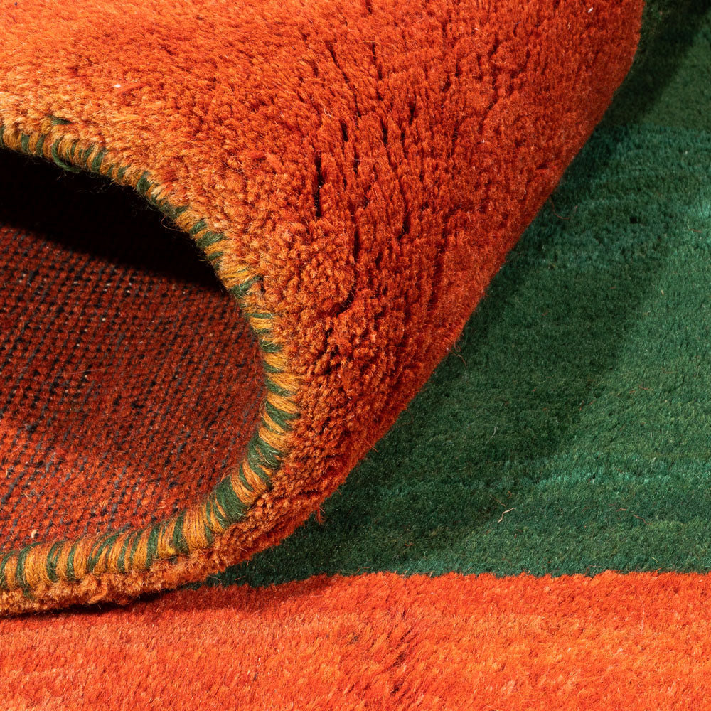 Gabbeh-tæppe - Indus firkantet  - 205 x 196 cm - grøn