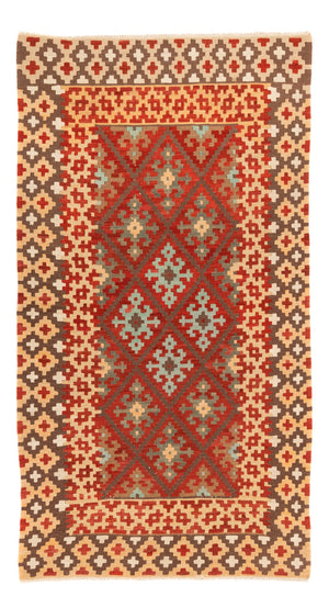 Løber Kelim Carpet - Splash - 203 x 110 cm - rød